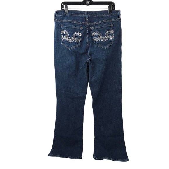 NYD Jeans Flare Leg Jeans Womens Size 18 High Rise Dark Wash Stretch Denim - Picture 2 of 15